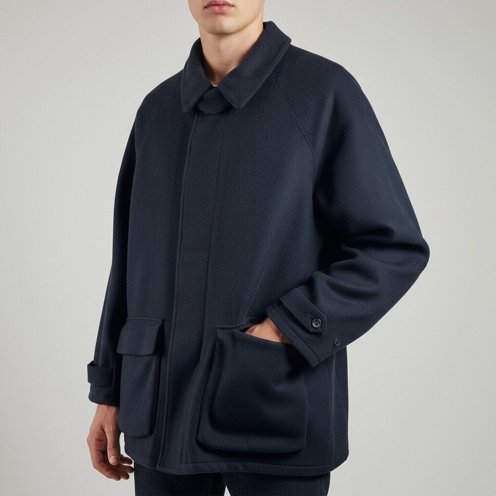 Polo Ralph Lauren Men’s Navy Wool Blend Field Jacket Pea Coat– Size M